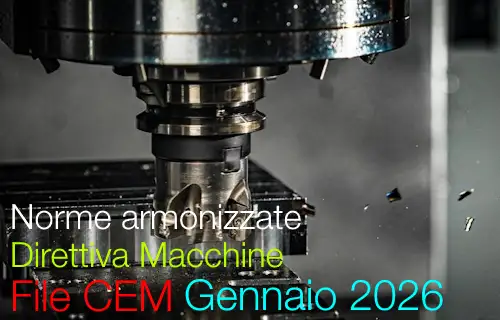 Norme armonizzate Direttiva macchine Gennaio 2026: il File CEM